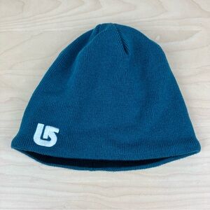 Burton Winter Beanie Ski Hat Dark Teal Embroidered White Logo